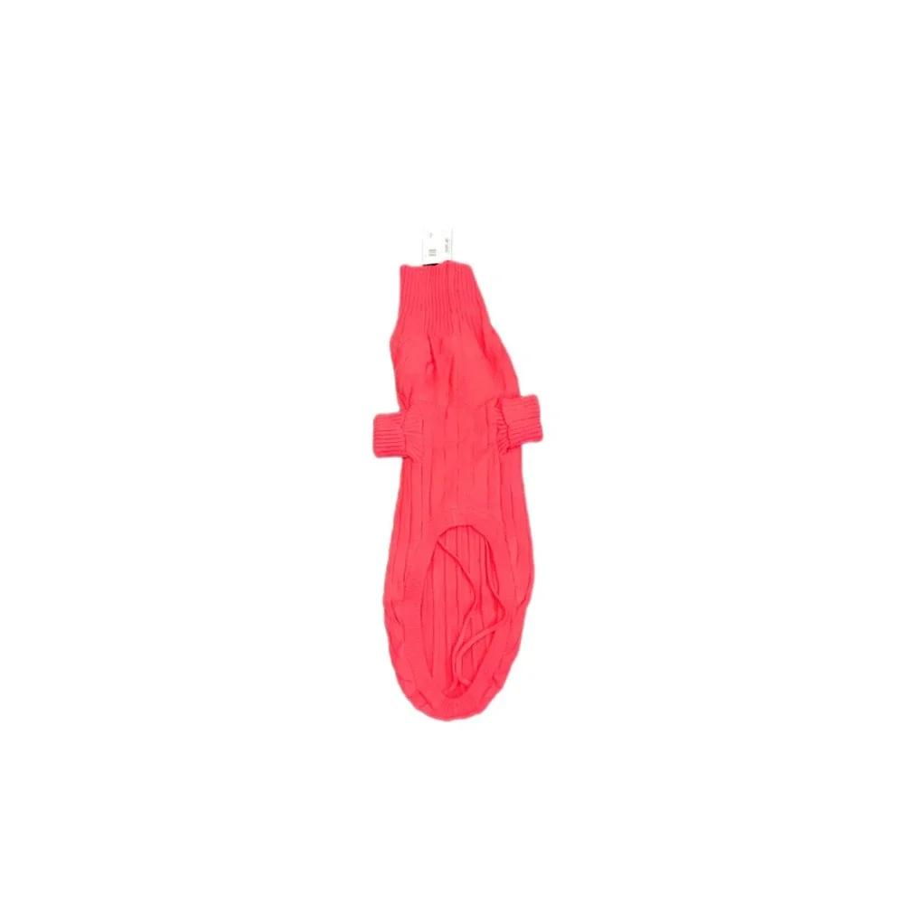 Doggiduds XXL Poppy Coral Pink‎ Dog Cable Knit  Sweater Pet Apparel  - NEW